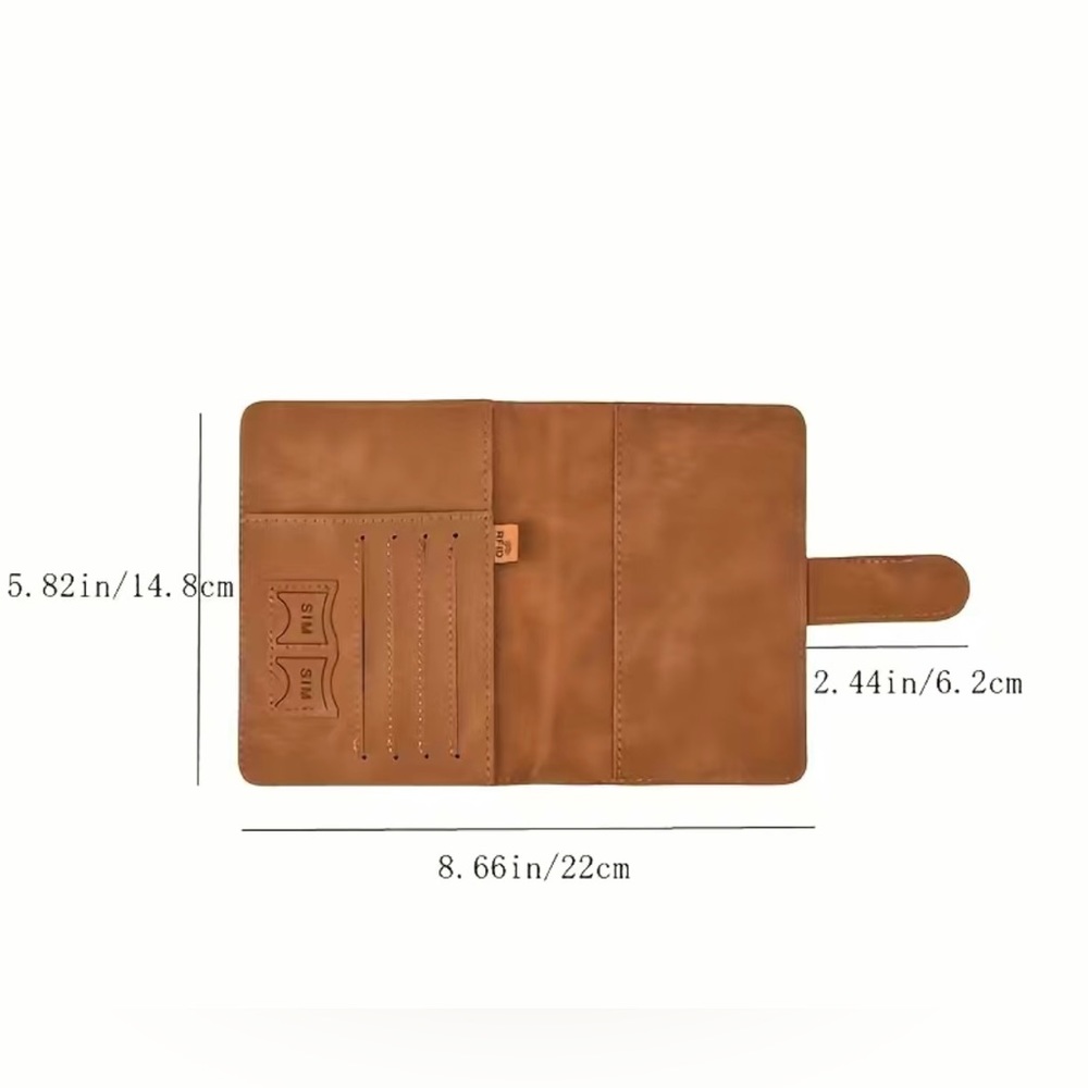 Brand New Elegant RFID Multifunctional Passport Bag, Soft PU Leather Wallet - Picture 4 of 6
